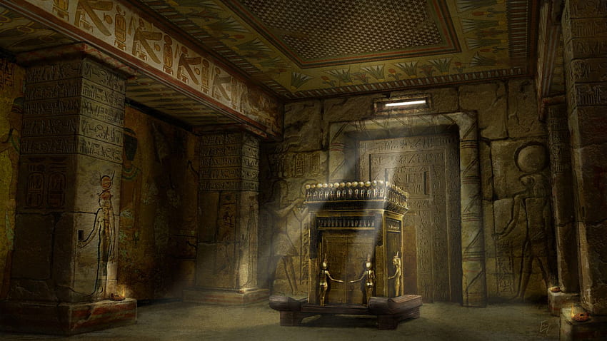ArtStation — egipski grobowiec (grafika koncepcyjna), Elena Valero. Sztuka starożytnego Egiptu, sztuka koncepcyjna Egiptu, starożytne egipskie grobowce Tapeta HD