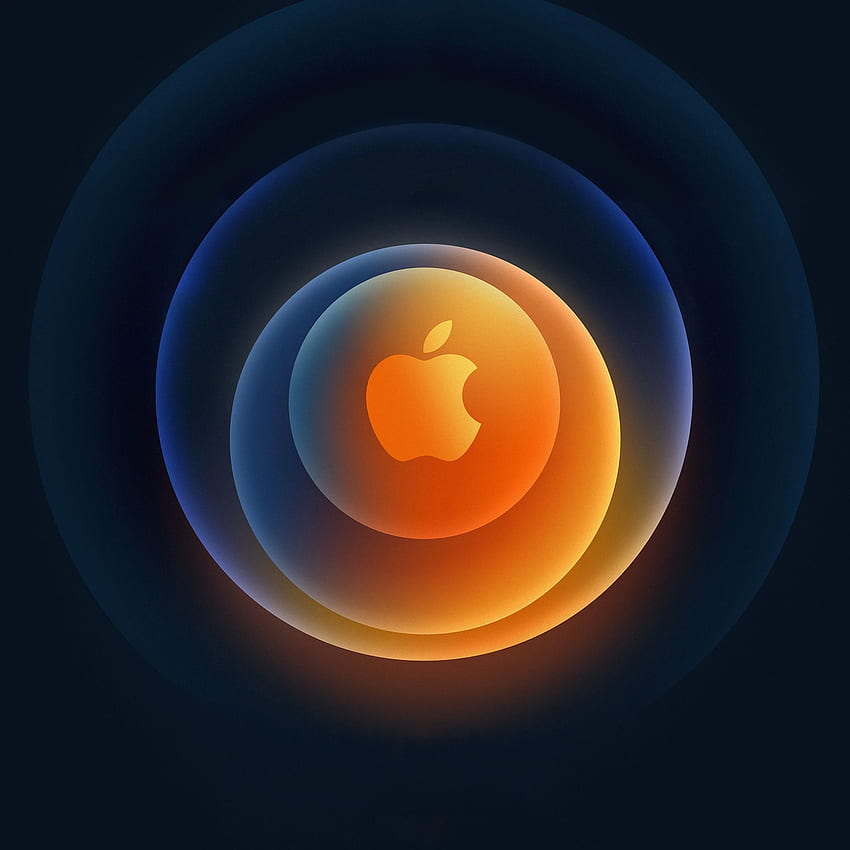 Apple , iPhone 12, Acara, 2020, logo, Latar belakang gelap, Teknologi, Logo Apple MacBook Pro wallpaper ponsel HD