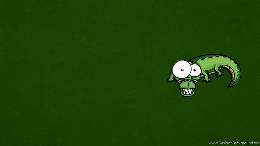 Crocodile Goggle Eyed Minimalism Funny Cartoon HD wallpaper