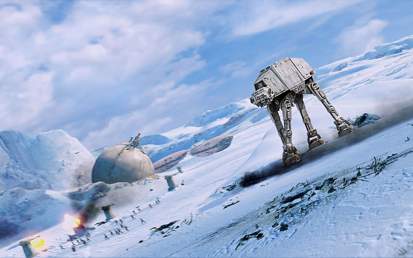 Star Wars, Hoth, AT AT, The Empire Strikes Back HD wallpaper