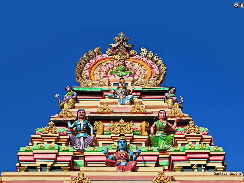 Hindu Gods & Goddesses Full &, Tamil Temple HD wallpaper