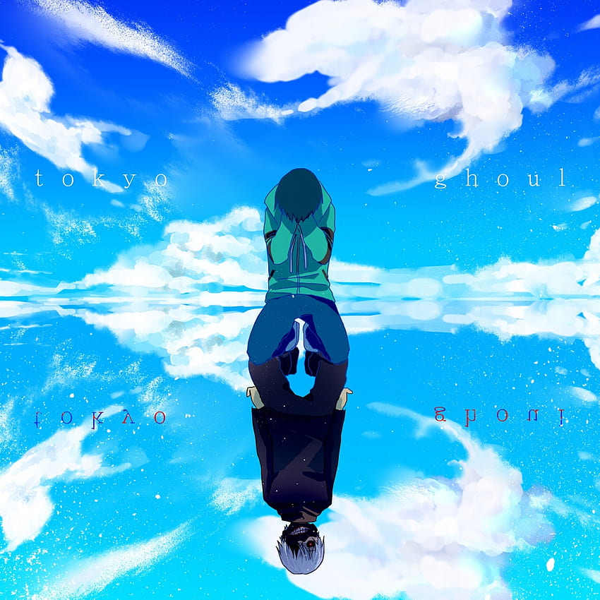 the sky, water, clouds, reflection, anime, art, guy, tokyo ghoul, Ken kanek, winni, section seinen in resolution HD phone wallpaper