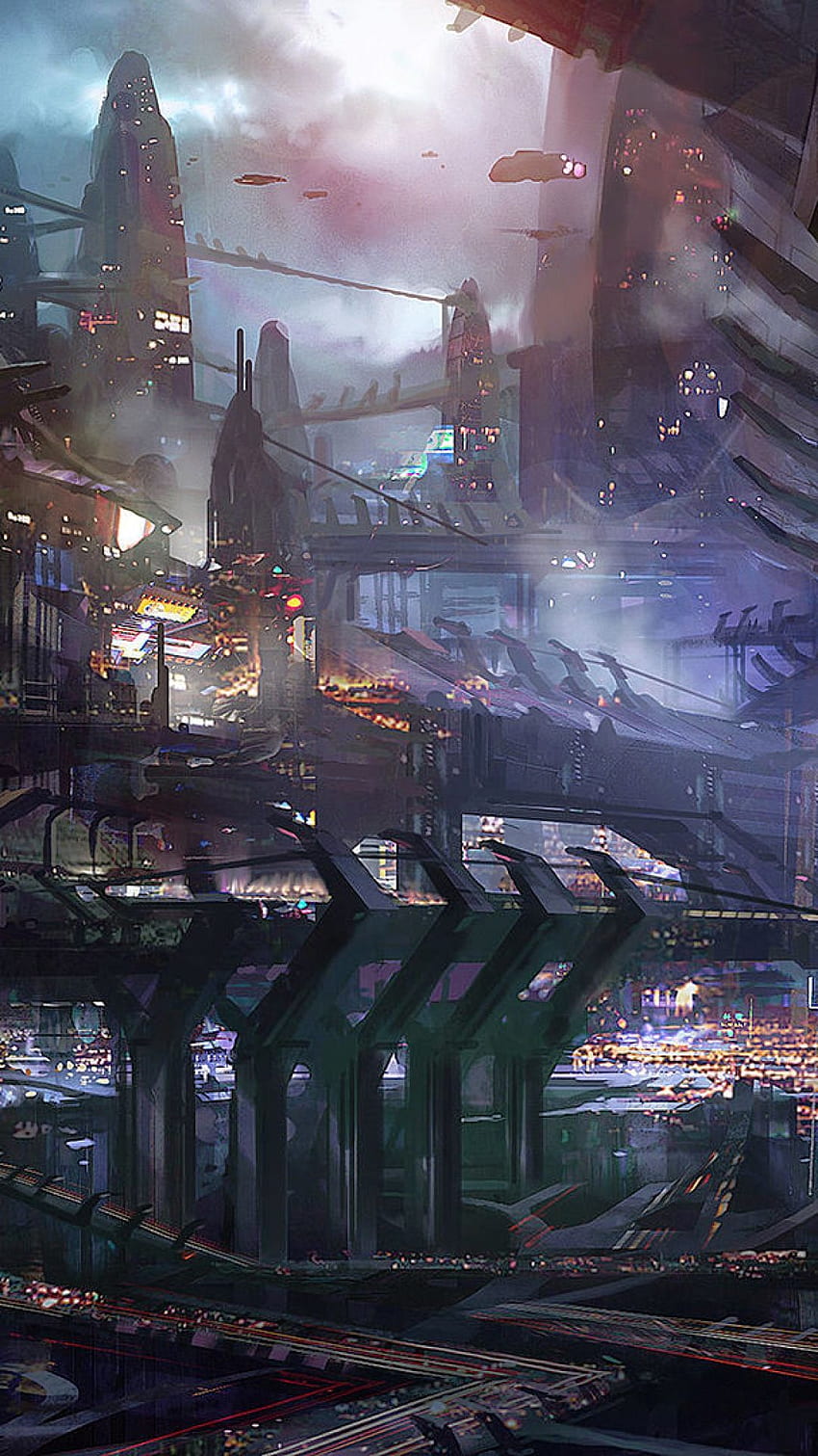 Sci Fi City Android, Fictional HD phone wallpaper