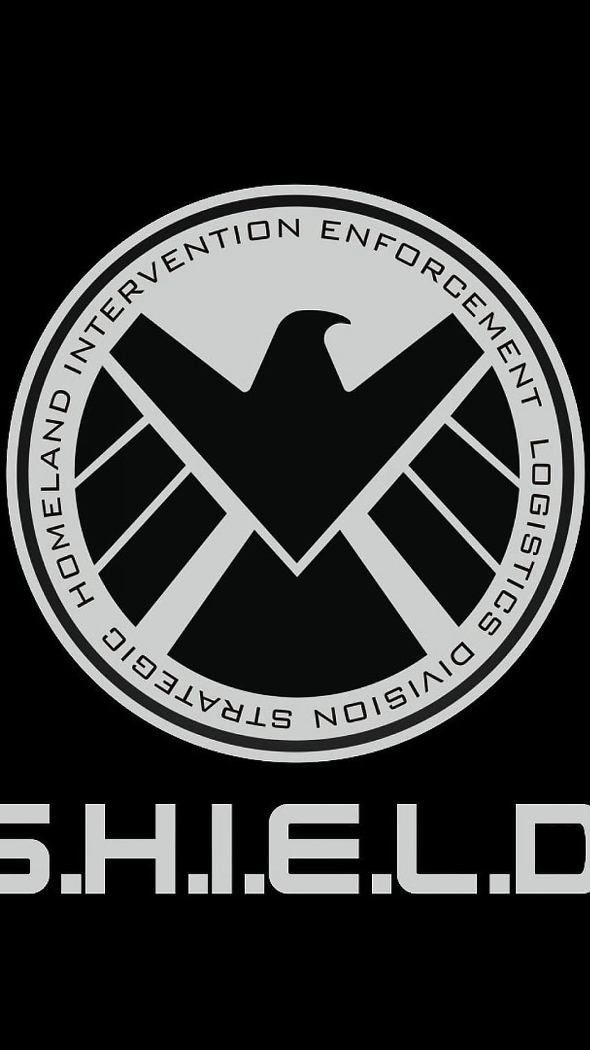 Красиво лого на щит Marvel, лого на Agents of Shield HD тапет за телефон