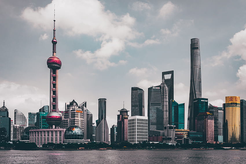 Città, grattacieli, Cina, Shanghai Sfondo HD