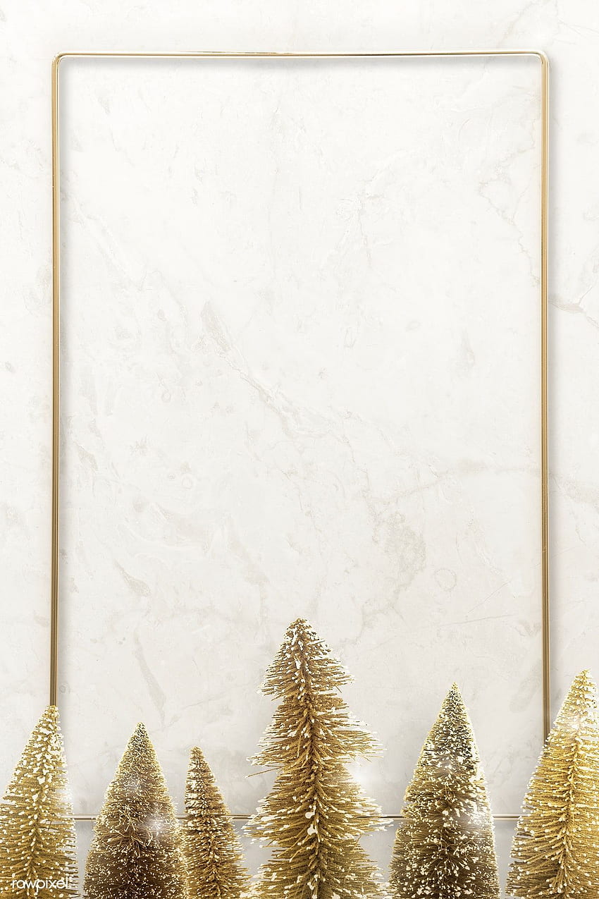 psd premium de moldura dourada com ilustração de árvore de Natal 1233121. Árvore de Natal, Fundo de Natal, Ilustração de árvore Papel de parede de celular HD