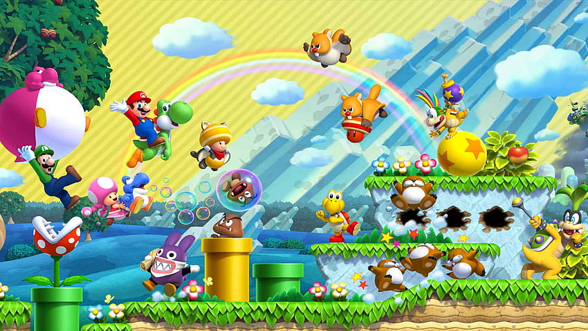 „New Super Mario Bros. U Deluxe“ ist das beste Spiel, das ich je verachtet habe, Classic Mario Bros HD-Hintergrundbild
