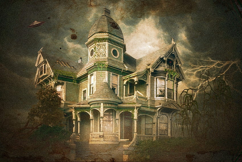 유령의 집, 건물, 오래 된, 귀신, 집 HD 월페이퍼