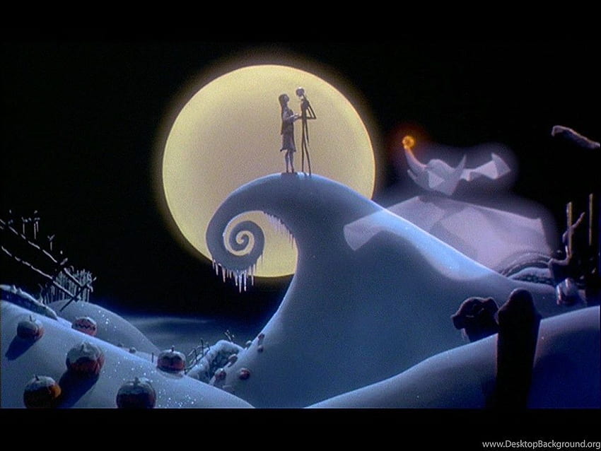 Download Jack and Sally Show Their Love in the Nightmare Before Christmas  Wallpaper  Wallpaperscom