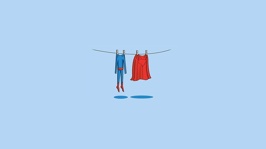 Superman abstract laundry minimalistic simple HD wallpaper