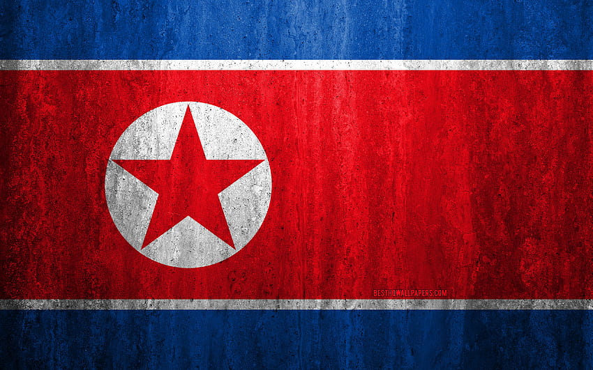 Flaga Korei Północnej, kamień Tapeta HD