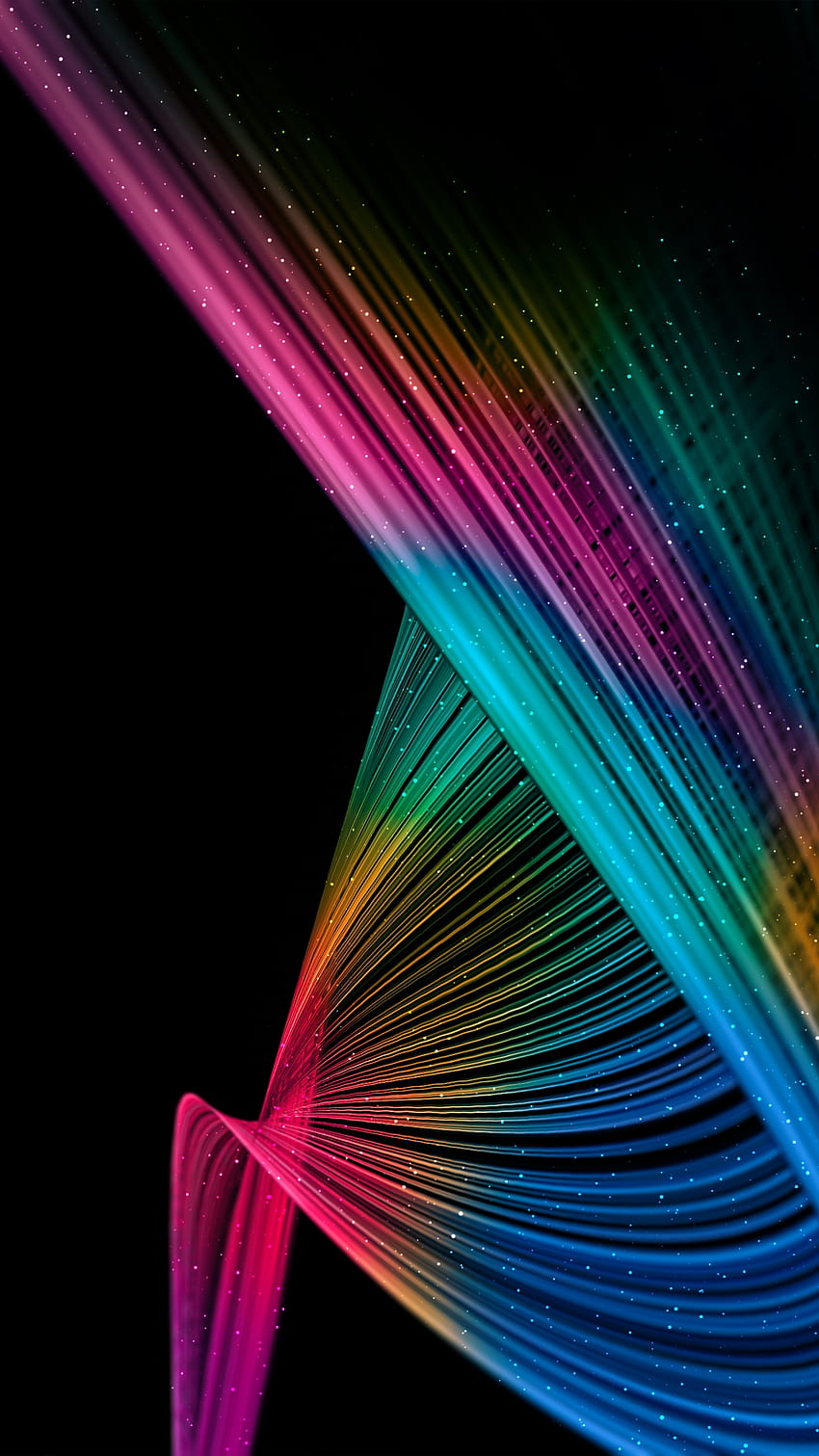 라인, 다채로운 스레드, 추상 HD 전화 배경 화면