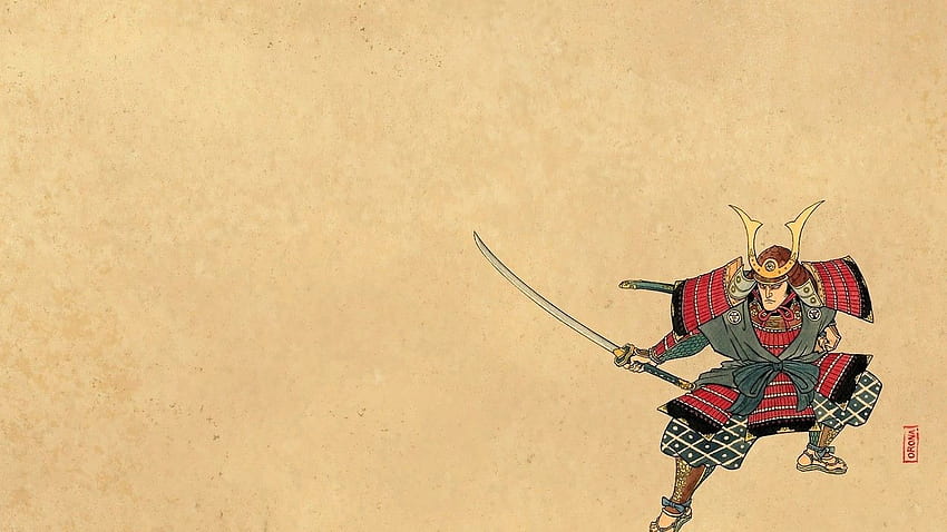 Tumblr, żółty samuraj z anime Tapeta HD