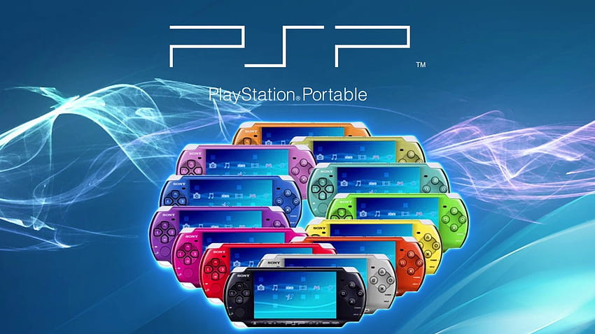 PSP PlayStation Portable-Logo spielt mit Icon-Parodie, PSP-Logo HD-Hintergrundbild