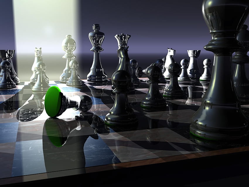 Schachbrett 3D. Schachkunst, Schach, Schachbrett, Schachpferd HD-Hintergrundbild