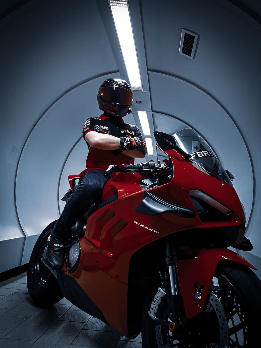 Ducati, moto roja fondo de pantalla del teléfono