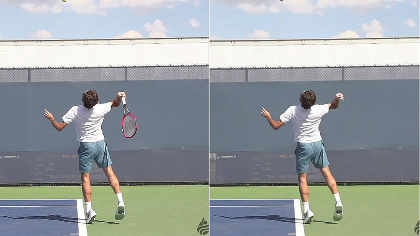 Roger Federer Serve With No Racquet HD wallpaper