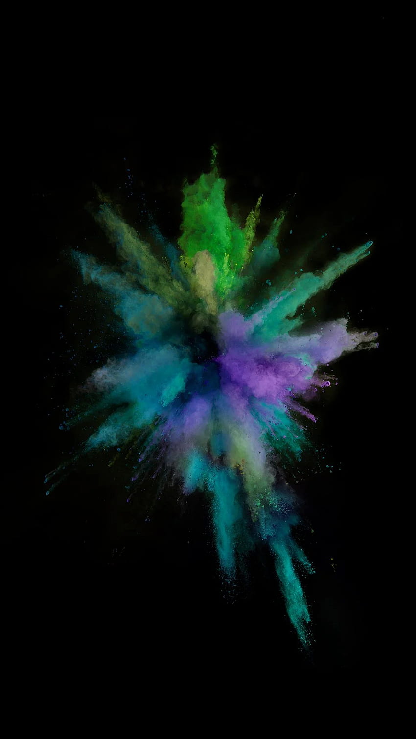 Eksplozja farby jabłkowej, eksplozja proszku Tapeta na telefon HD