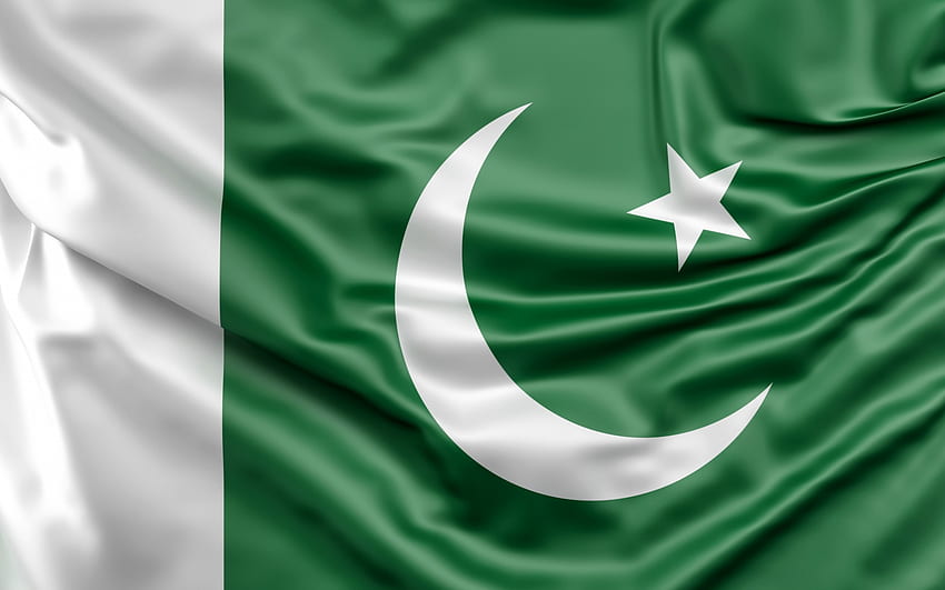 파키스탄 국기, 3d 파도 배경, 3d 파키스탄 국기, 국가 상징, 파키스탄, 파키스탄 국기, 아시아 HD 월페이퍼