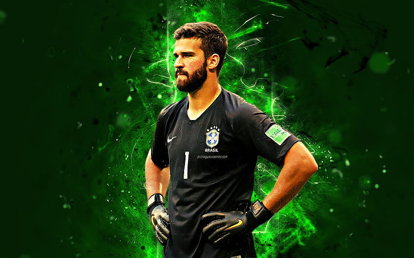 Alisson Becker, fan art, goalkeeper, Brazil HD wallpaper