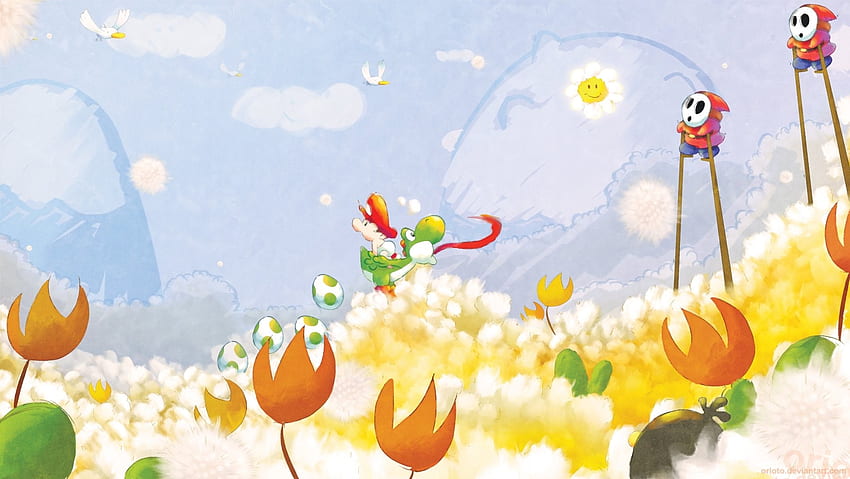 Super Mario World 2: Yoshi's Island and Background, Yoshi Story HD wallpaper