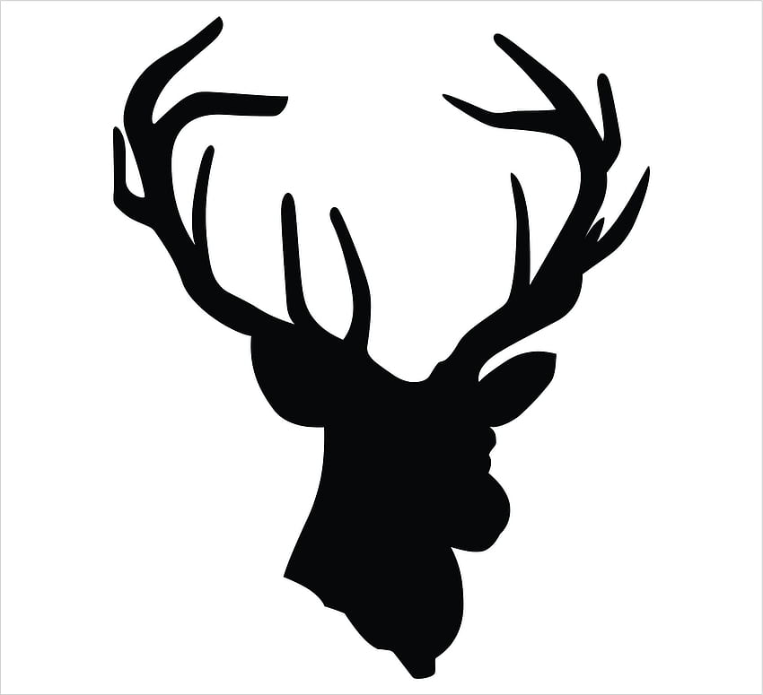 Deer Head Silhouette Png, ตัดปะ, ตัดปะบนไลบรารีตัดปะ, กวางขาวดำ วอลล์เปเปอร์ HD
