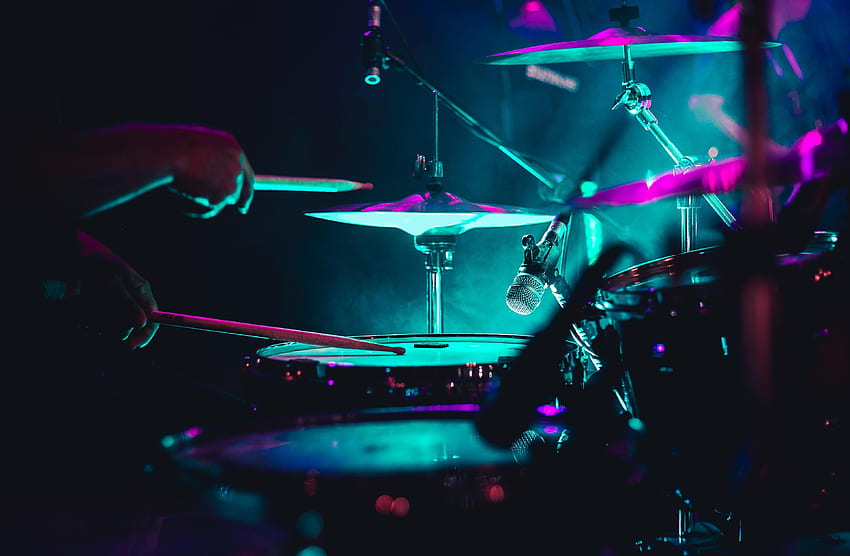 Music, Dark, Neon, Tool, Drum HD wallpaper