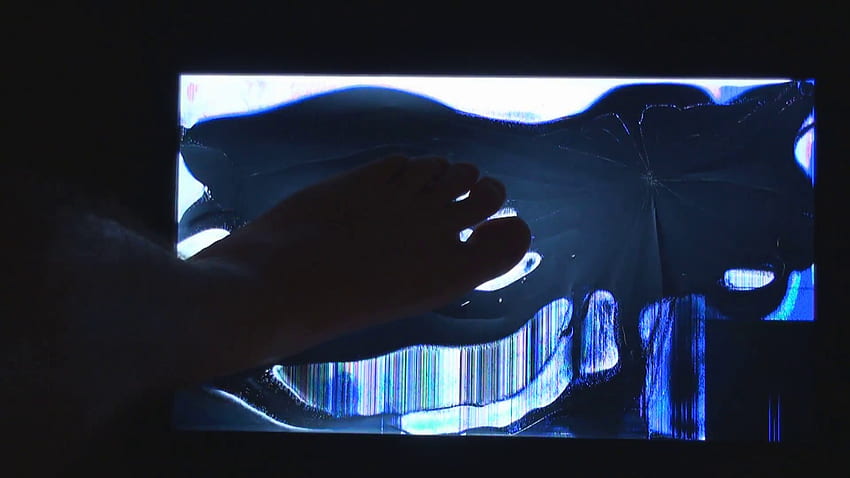 Placing a foot on broken LCD TV screen. Stock Video Footage - VideoBlocks HD wallpaper