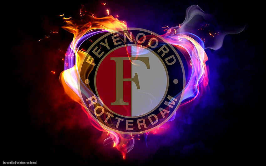 Feyenoord met vuur en liefdes hartje Fond d'écran HD