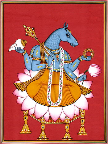 Hayagriva, the horse headed incarnation of Lord Vishnu : r/hinduism