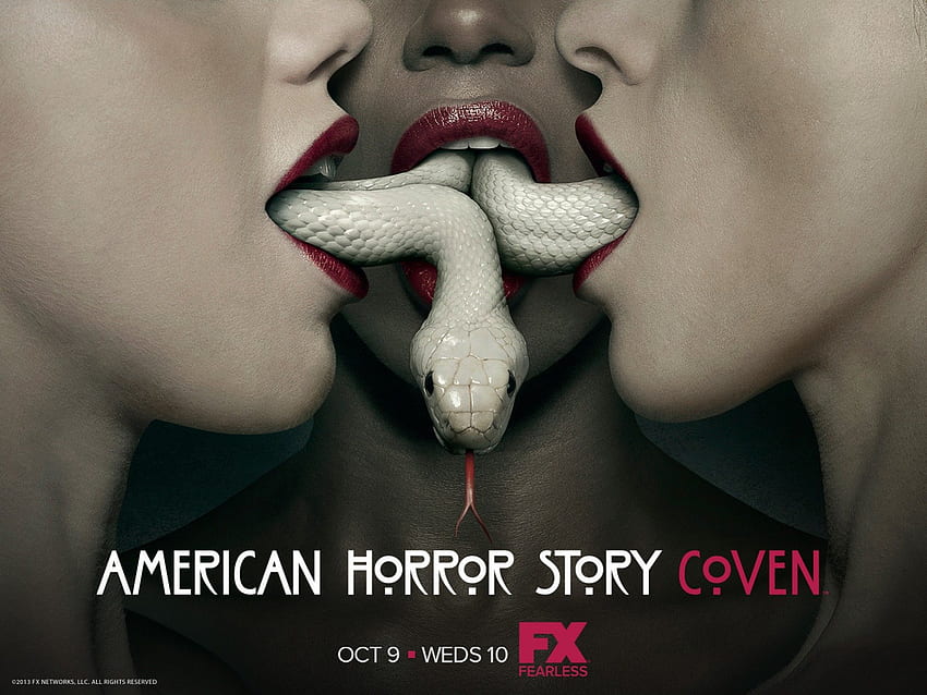 American Horror Story, ular, hiburan, cantik, serial tv, coven, hewan, horor, reptil, wanita, bibir Wallpaper HD