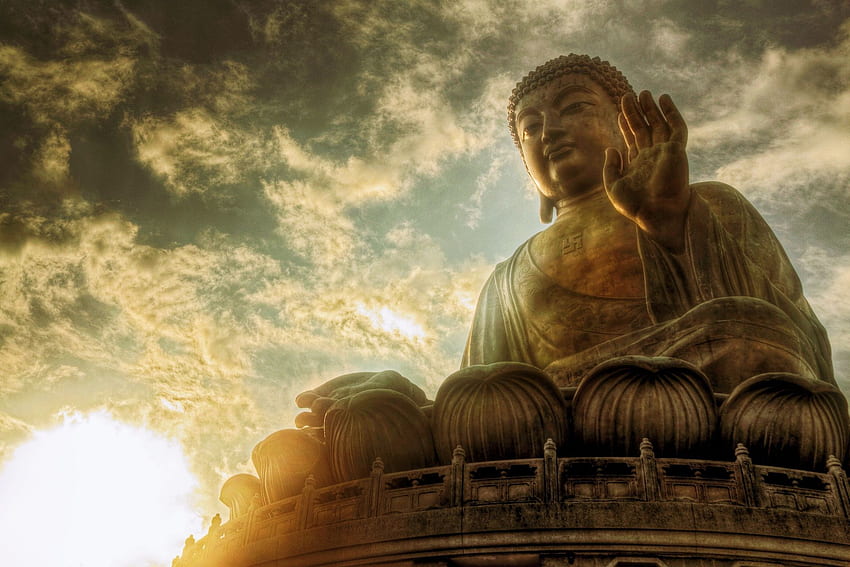 Beautiful Buddha , Tian Tan Buddha, Lantau Island, Nature Buddha HD wallpaper