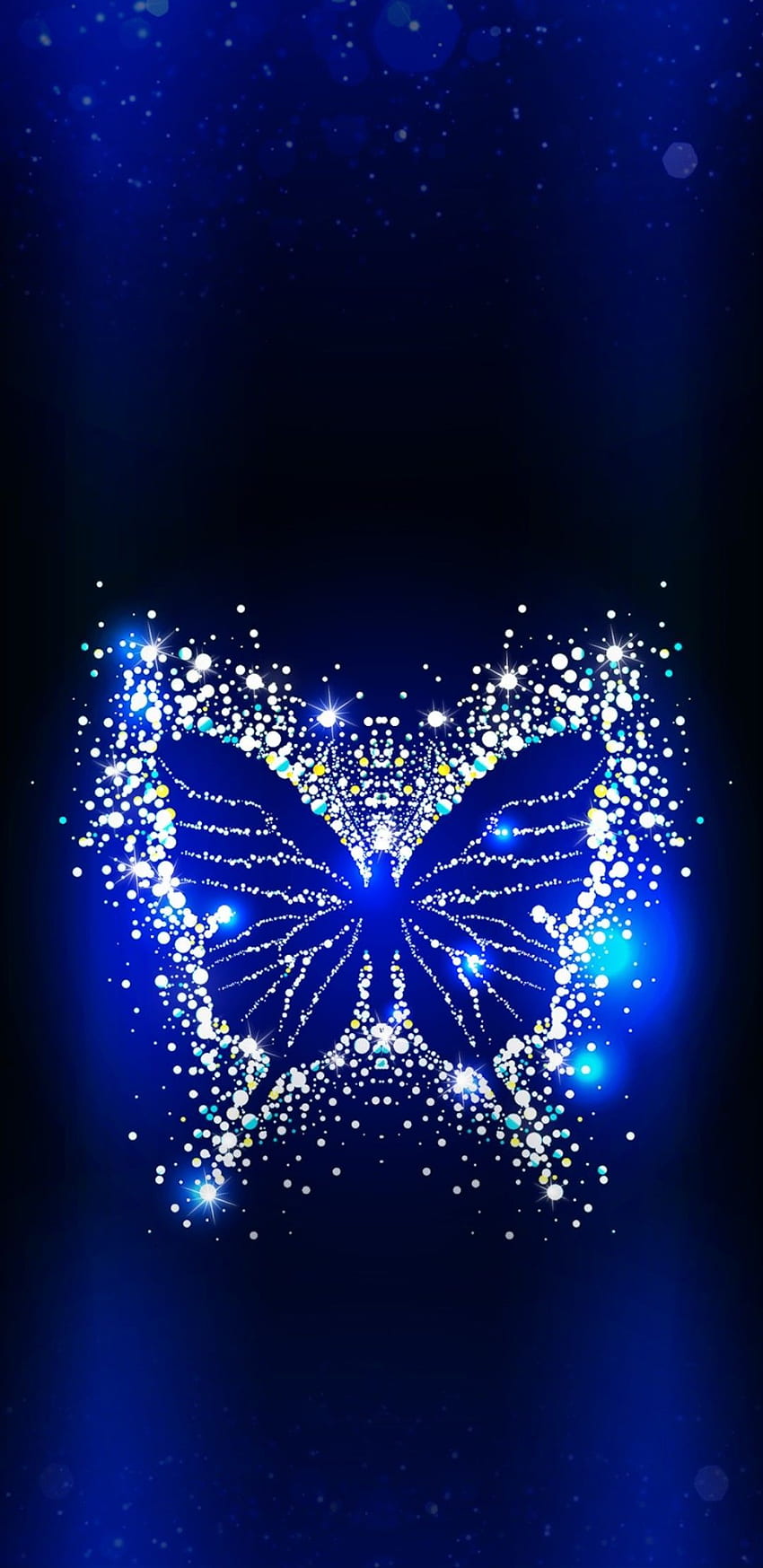 By Artist Unknown. Blue butterfly , Dark Blue Butterfly HD phone wallpaper  | Pxfuel
