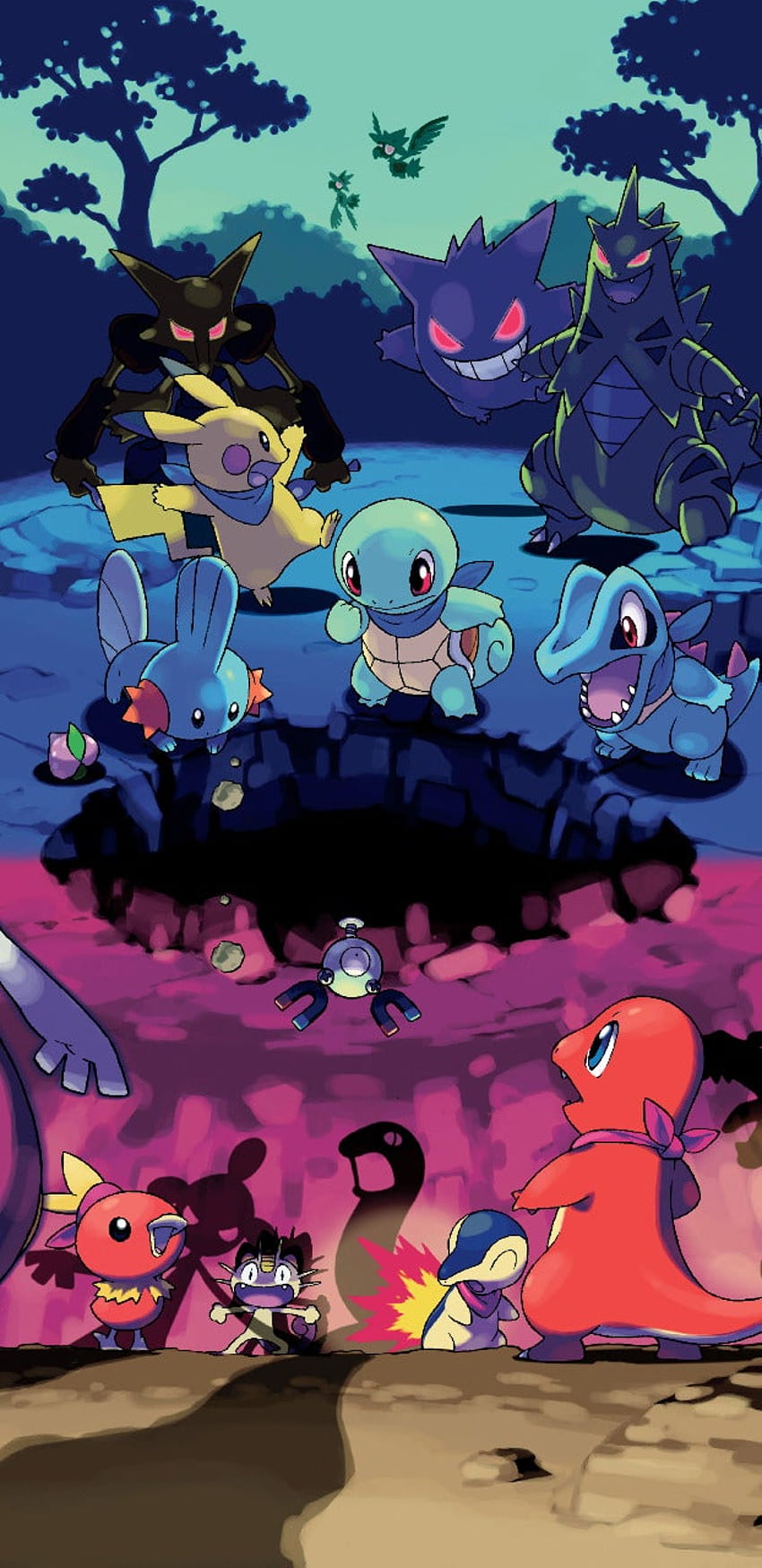 Pokemon Mystery Dungeon Red Blue Rescue Team – Distrito fondo de pantalla del teléfono
