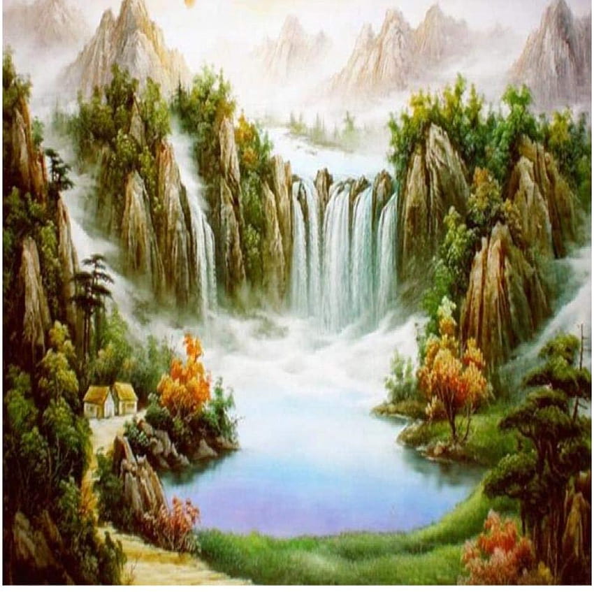 Shuangklei Chinese Landscape Painting for Walls 3D Wall Murals Wall Papers for Living Room Bedroom Home Decor Forest Trees -280X200Cm HD wallpaper