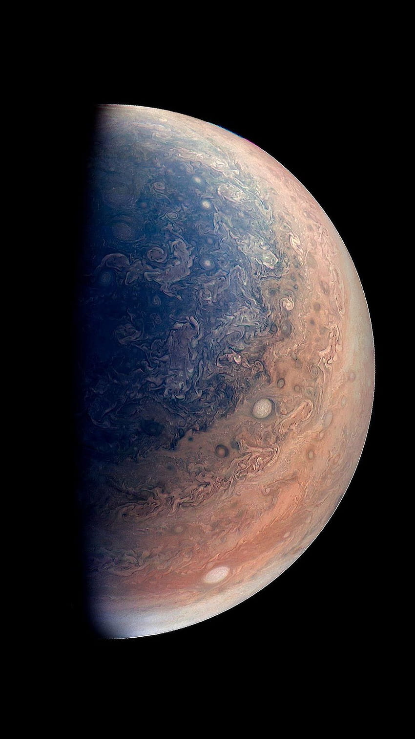 El planeta Júpiter visto por la nave espacial Juno de la NASA iPhone fondo de pantalla del teléfono