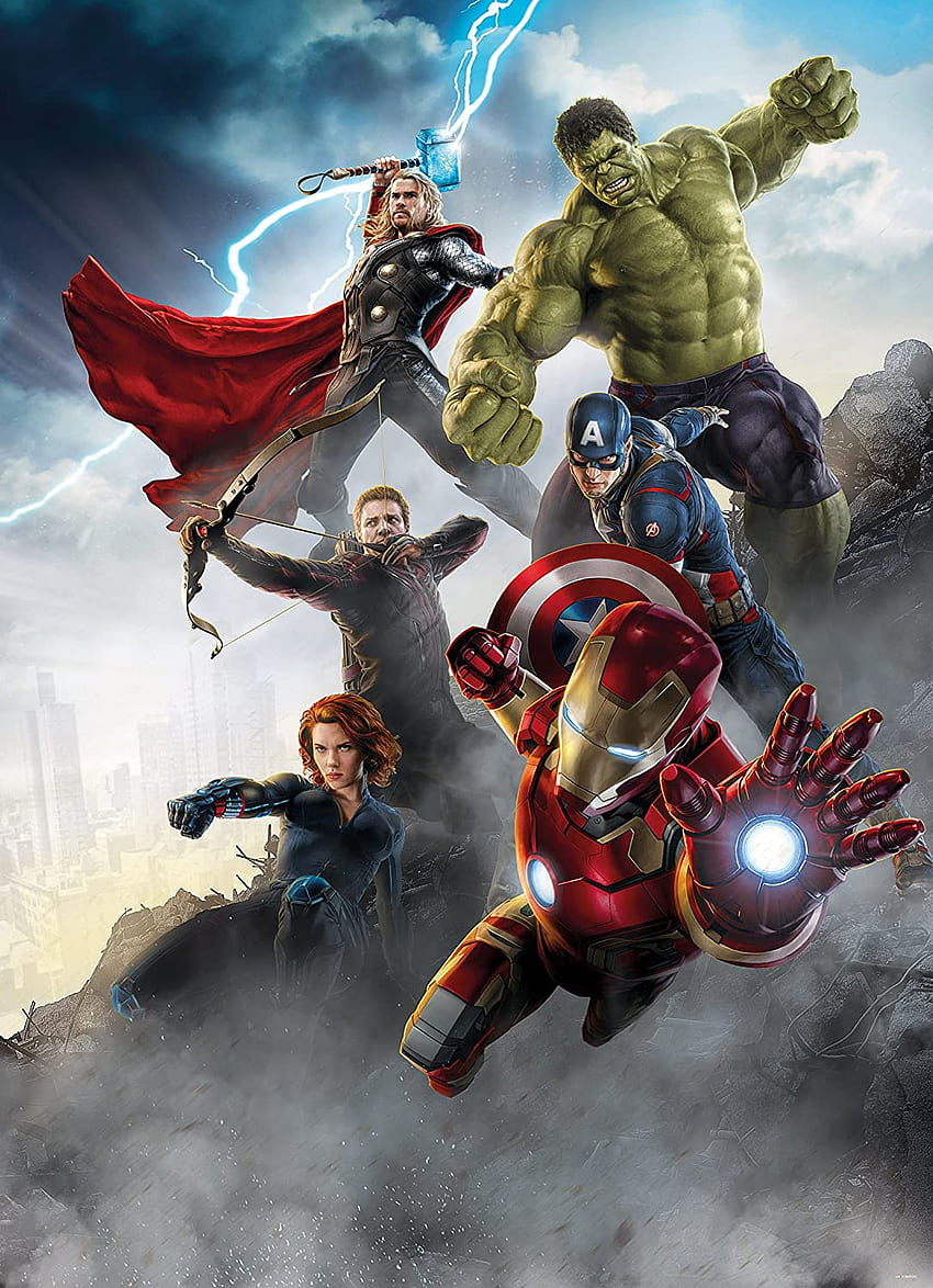 벽화, 어벤져스, AGE OF ULTRON 6'x8'4 Marvel, Little Avengers HD 전화 배경 화면