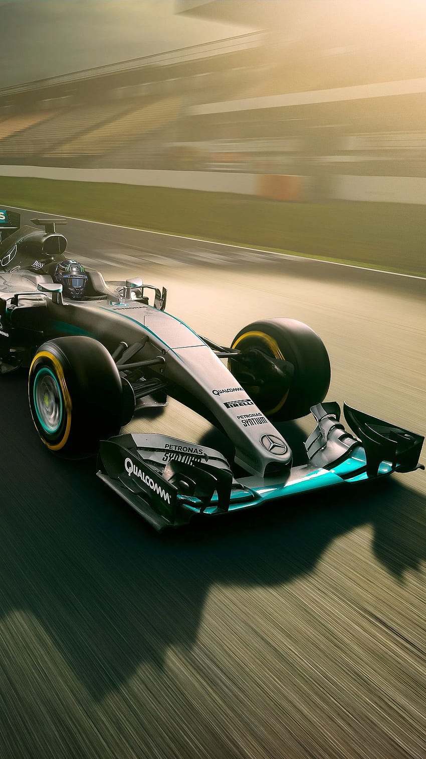 Mercedes AMG Petronas, samochód F1, Formuła 1, samochód wyścigowy Tapeta na telefon HD