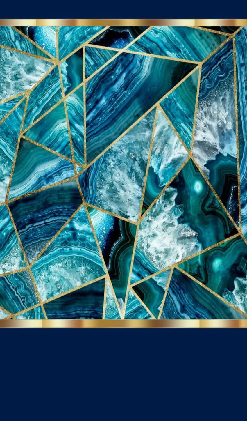 Blue and Gold. Abstract HD phone wallpaper
