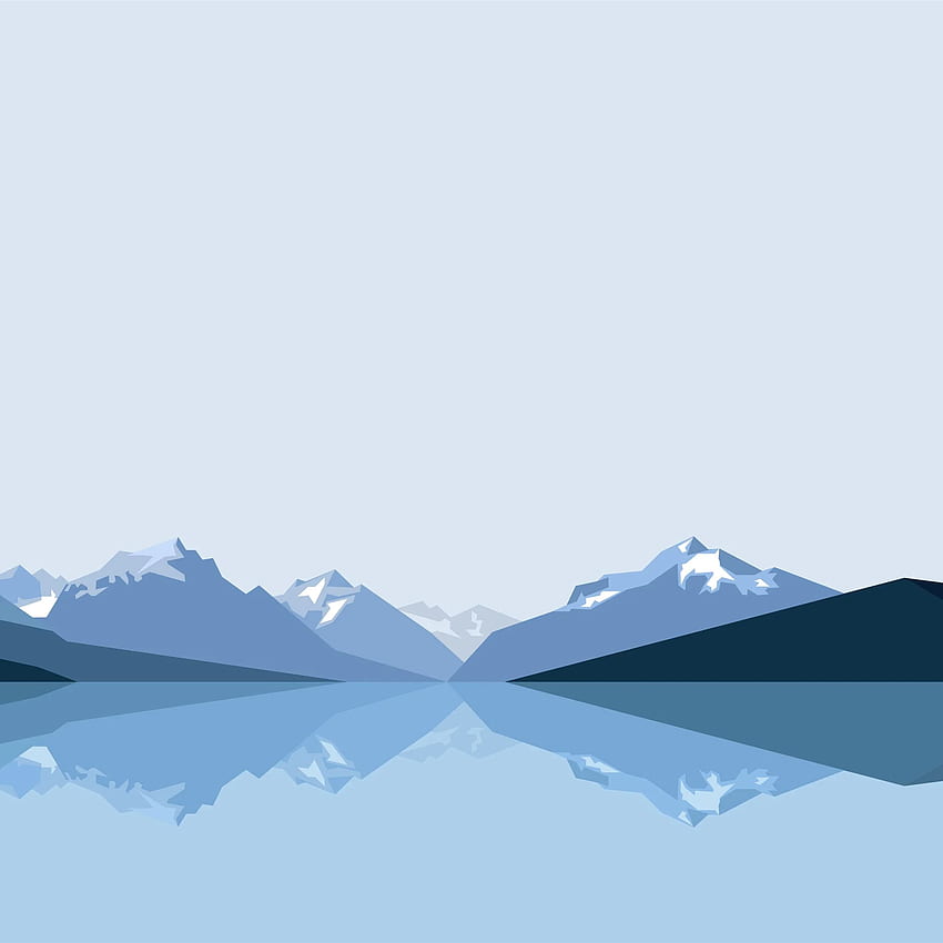 Minimalistisches Blue Mountains iPad Air HD-Handy-Hintergrundbild