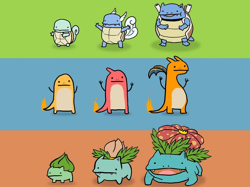 Pokemon, charmander, bulbasaur, squirtle Sfondo HD
