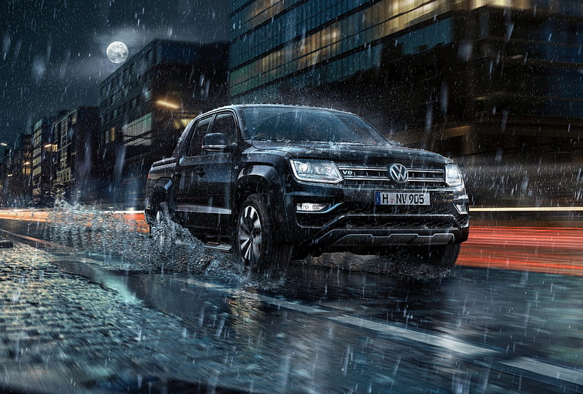 ฝนตกบนถนน Volkswagen Amarok วอลล์เปเปอร์ HD