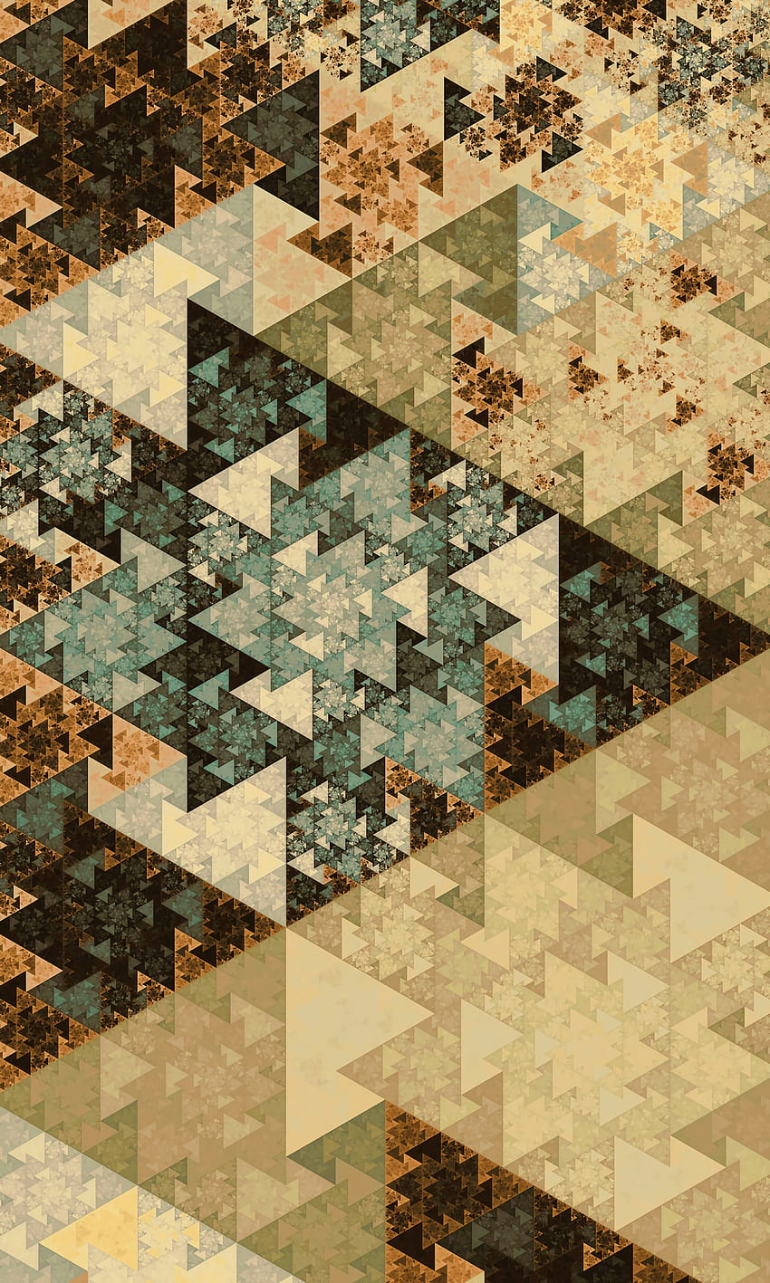 Bunt, Kunterbunt, Muster, Textur, Texturen, Fraktal, Geometrie, Dreiecke HD-Handy-Hintergrundbild