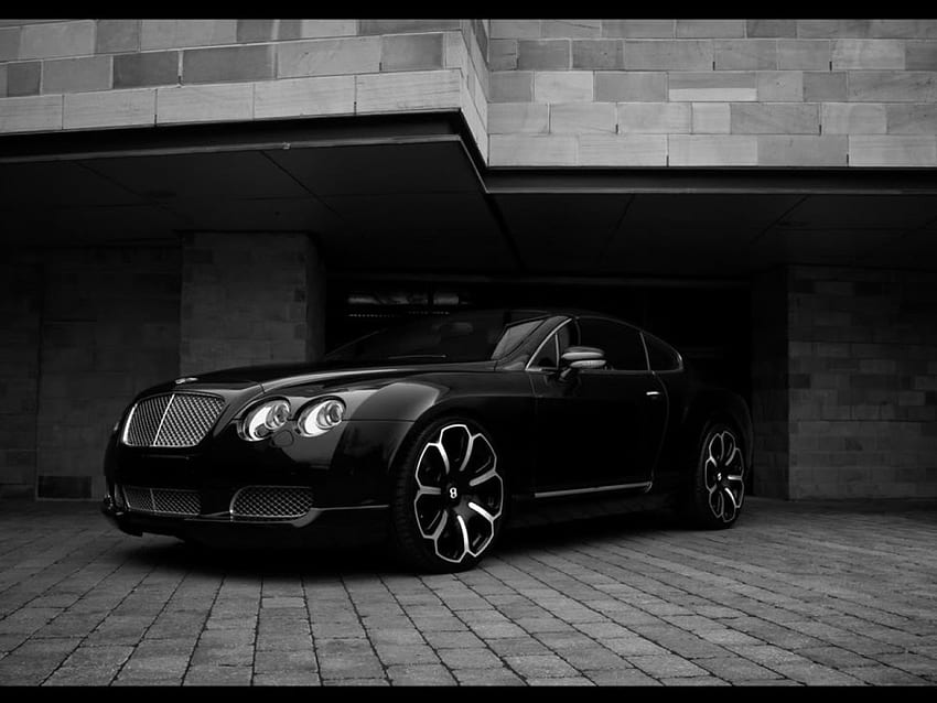 Bentley Gts, бентли, черен, кола, gts HD тапет