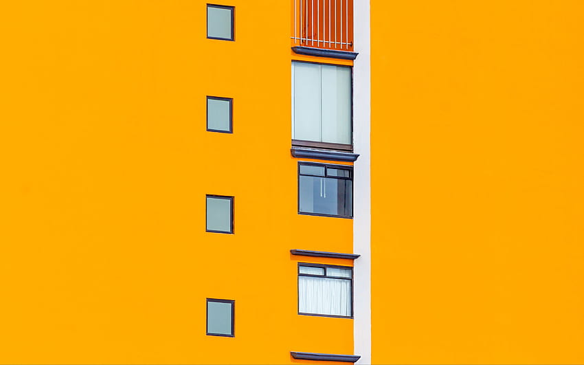 building, Yellow Windows 10 HD wallpaper