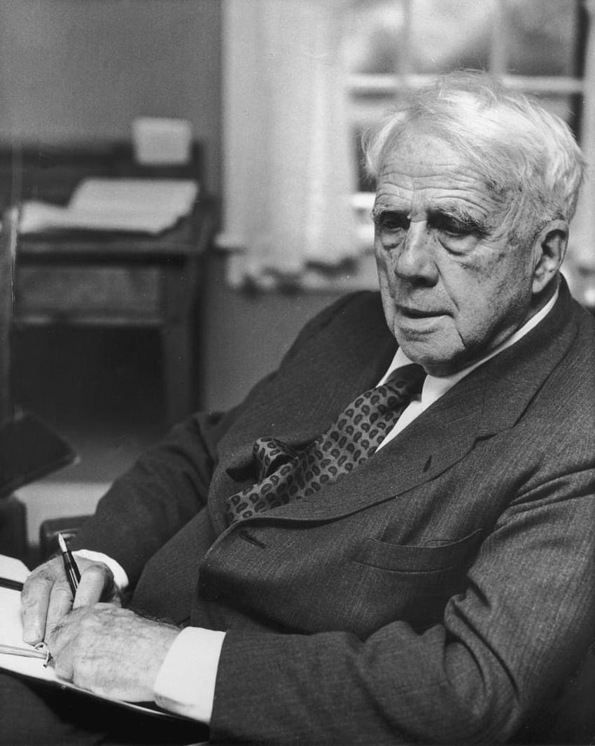 Robert Frost dihormati pada tahun 1958 Poetry Society Dinner. Anotasi: Proyek Pelestarian NEH wallpaper ponsel HD