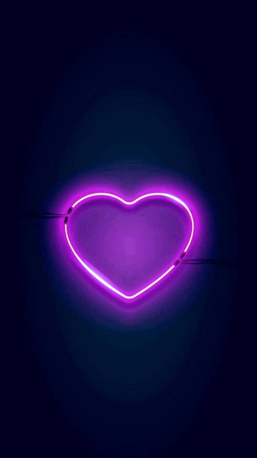 Neon heart, Red and Purple Heart HD phone wallpaper