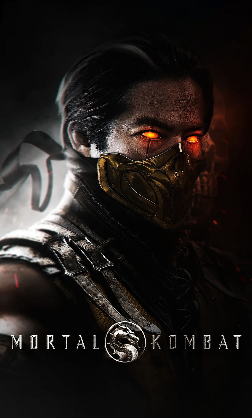 Hiroyuki Sanada como Scorpion Mortal Kombat iPhone, y MORTAL KOMBAT 2021 fondo de pantalla del teléfono