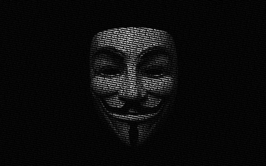 Anonymous, black background, Black Backgrounds HD wallpaper