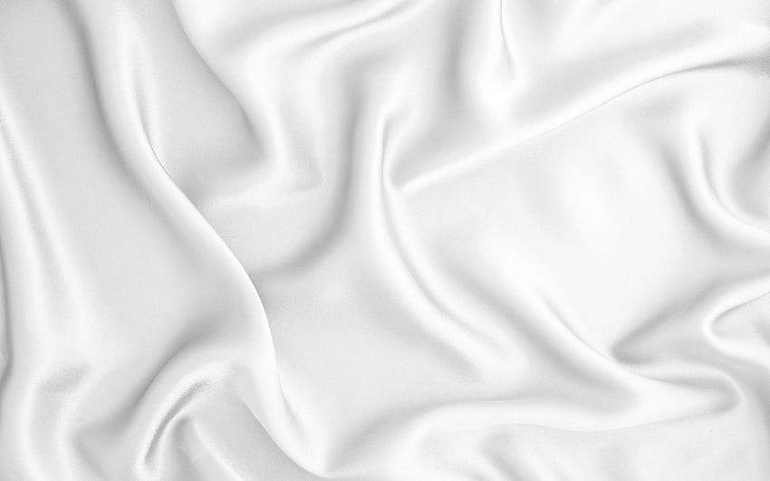 white silk texture, wavy fabric texture, silk, White Satin HD wallpaper